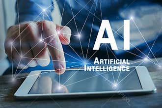 Artificial intelligence concept, AI network