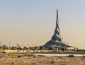 Dubai, UAE - Shot of a HH Sheikh Mohammed Bin Rashid Al Maktoum solar park largest single site solar plant in the world. Clean