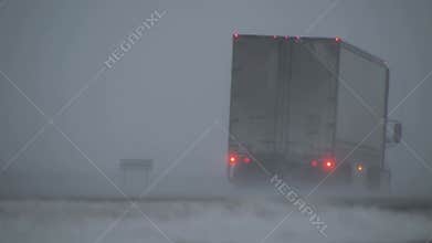 Ghosts cars on a snowy day