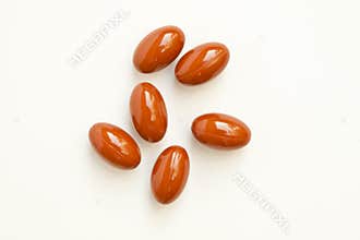 close up of shiny Pills