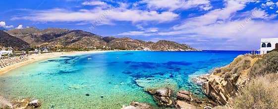 Best beaches of Ios island. Greece
