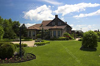 Large yard with mansion