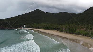 Philippine Paradise: Aerial Drone Views of Stunning Sunsets, Sunrises, and Tropical Beaches with Palm Trees