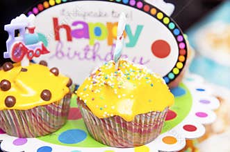 Birthday cupcakes