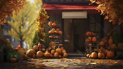 the scene from the animated pumpkins and jack and sally house