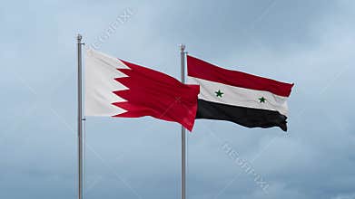 Syrian and Bahrain flag