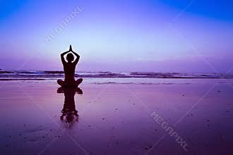 Blue yoga background
