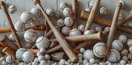 baseball bat and balls pattern