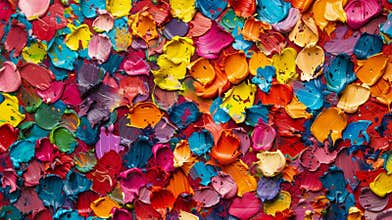 A vibrant and colorful painting its rich pigments all derived from biomaterials. piece exemplifies the successful use of