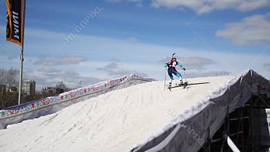 Skier rises track at Race of Skiers Champions in