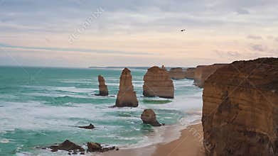 Magnificence of The Twelve Apostles at sunset, Port Campbell National Park, Australia.