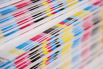 CMYK offset printing concept