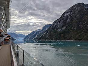 Impressive view of the Dawes Glacier from a cruise ship