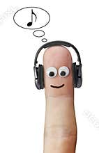 Abstract Music Finger Headphones Creative Streaming