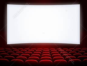 Cinema screen with seats