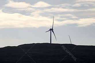 Wind Turbines Near Greenock in Scotland