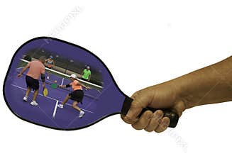 Pickleball Action in a Paddle