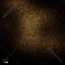 Abstract gold and black dots background