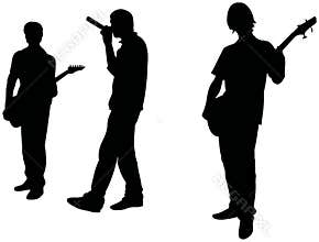 Rock music: teens band