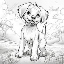 Children's Dog Coloring Book