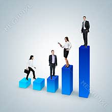Climb the career ladder concept. Business success concept.