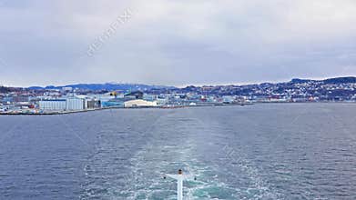 A Time-lapse Recording Taken From a Ship as it Departs Trondheim