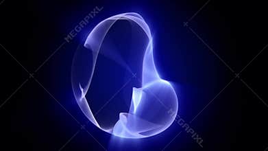 Abstract blue energy sphere. Seamless loop background.