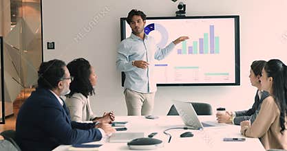 Analyst provide explanation about sales results at meeting