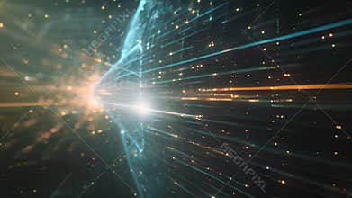 A digital shield protecting the data as it travels through the network repelling any attempted attacks