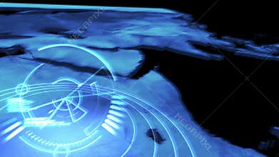 World map with chroma keys