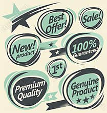 Retro labels and stickers collection