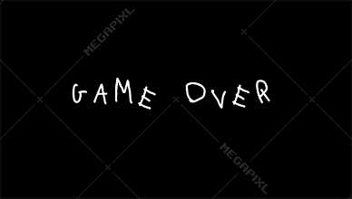 Hand-Drawn Game Over Kinetic Typography Animation