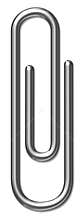 Metallic paper clip