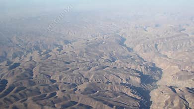 Areal view desert rocks