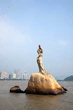 Zhuhai Lovers Road waterfront Zhuhai Fisher Girl sculpture like