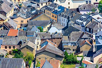 Roofs and houses in old village