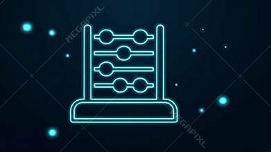 Neon Abacus: A Glowing Symbol of Calculation and Education