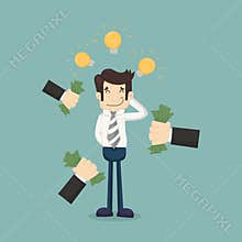 Businessman get idea
