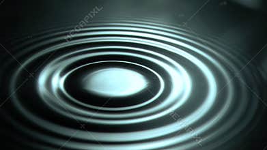 Drop falling in super slow motion on water surface