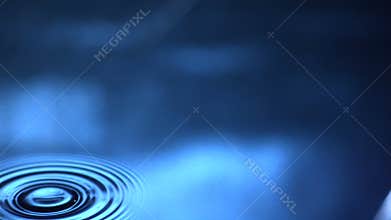 Single drop in water causing ripple