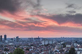 Sunset over Brussels