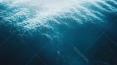Blue ocean waves creating abstract water texture