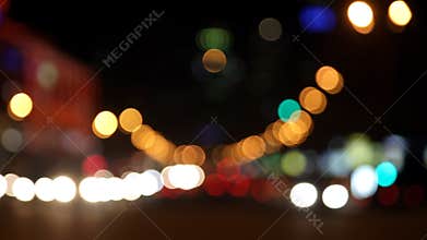 City automobile traffic at night