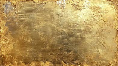 Gold Leaf Texture With Rough Edges Creates an Abstract Effect