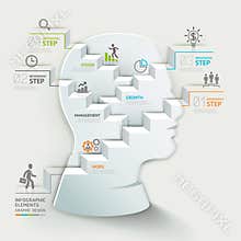 Business concept infographic template. Businessman