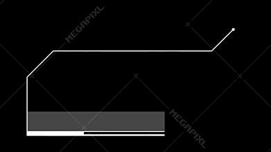Glitch Modern Callout HUD Element With Digital Interface. Alpha