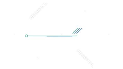 Animated element of infographics - callout with horizontal straight line