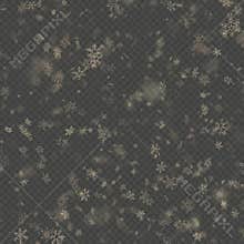 Falling snow flake golden overlay effect teplate isolated on transparent background. EPS 10