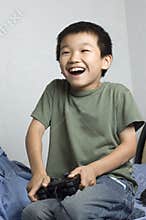 Asian boy gamer