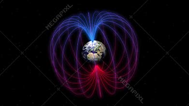 Earth`s magnetic field lines earth texture by NASA